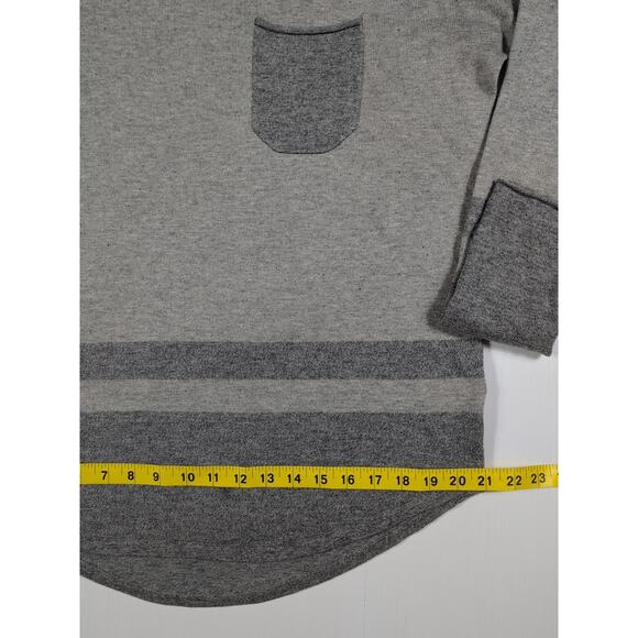 Smartwool Akamina Crew Neck Sweater Women’s M Gray Pocket Stripe Merino Wool - Picture 11 of 15